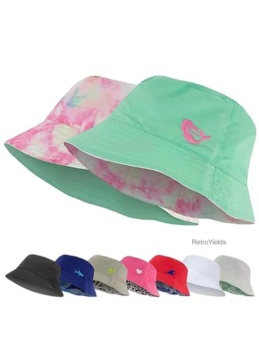 Reversible Microfiber Kids Bucket Hat with UPF 50 Sun Protection